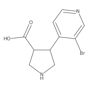 4-(3-Bromopyridin-4-yl)pyrrolidine-3-carboxylic acid结构式