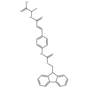 (2S)-2-{3-[4-({[(9H-fluoren-9-yl)methoxy]carbonyl}amino)phenyl]prop-2-enamido}propanoic acid Structure