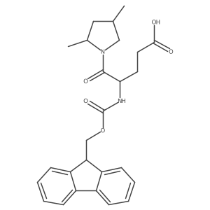 5-(2,4-dimethylpyrrolidin-1-yl)-4-({[(9H-fluoren-9-yl)methoxy]carbonyl}amino)-5-oxopentanoic acid Structure
