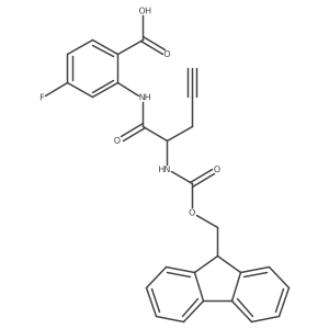2-[2-({[(9H-fluoren-9-yl)methoxy]carbonyl}amino)pent-4-ynamido]-4-fluorobenzoic acid Structure
