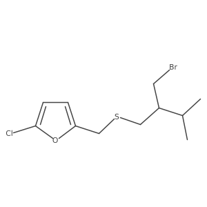 2-({[2-(Bromomethyl)-3-methylbutyl]sulfanyl}methyl)-5-chlorofuran Structure