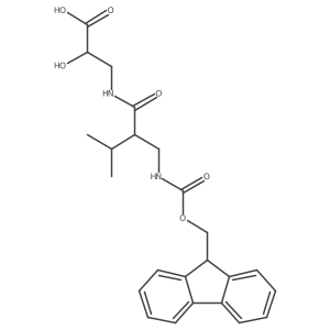 3-{2-[({[(9H-fluoren-9-yl)methoxy]carbonyl}amino)methyl]-3-methylbutanamido}-2-hydroxypropanoic acid结构式
