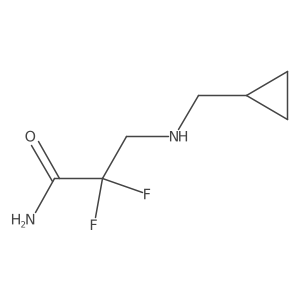 3-[(Cyclopropylmethyl)amino]-2,2-difluoropropanamide Structure