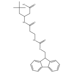 3-[3-({[(9H-fluoren-9-yl)methoxy]carbonyl}amino)propanamido]-5,5-dimethylhexanoic acid Structure
