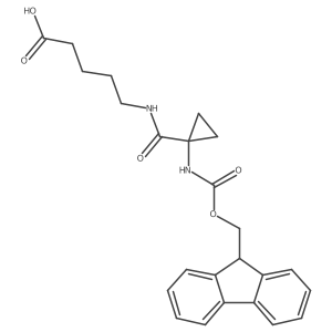 5-{[1-({[(9H-fluoren-9-yl)methoxy]carbonyl}amino)cyclopropyl]formamido}pentanoic acid结构式
