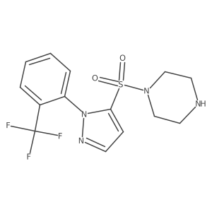 1-({1-[2-(trifluoromethyl)phenyl]-1H-pyrazol-5-yl}sulfonyl)piperazine Structure