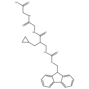2-{2-[2-(cyclopropylmethyl)-3-({[(9H-fluoren-9-yl)methoxy]carbonyl}amino)propanamido]acetamido}acetic acid Structure