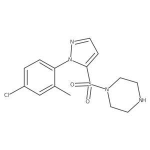 1-{[1-(4-chloro-2-methylphenyl)-1H-pyrazol-5-yl]sulfonyl}piperazine Structure