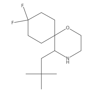 5-(2,2-Dimethylpropyl)-9,9-difluoro-1-oxa-4-azaspiro[5.5]undecane Structure