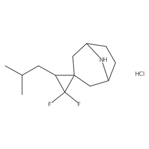 2',2'-Difluoro-3'-isobutyl-8-azaspiro[bicyclo[3.2.1]octane-3,1'-cyclopropane] hydrochloride结构式