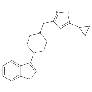 3-{4-[(5-Cyclopropyl-1,2-oxazol-3-YL)methyl]piperazin-1-YL}-1,2-benzothiazole结构式