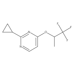 2-Cyclopropyl-4-[(1,1,1-trifluoropropan-2-yl)oxy]pyrimidine Structure