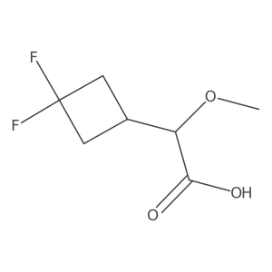 2-(3,3-Difluorocyclobutyl)-2-methoxyacetic acid结构式