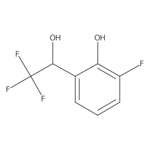 2-fluoro-6-[(1S)-2,2,2-trifluoro-1-hydroxyethyl]phenol结构式