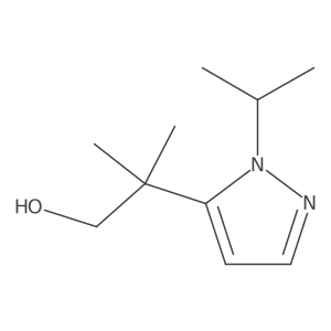2-methyl-2-[1-(propan-2-yl)-1H-pyrazol-5-yl]propan-1-ol结构式