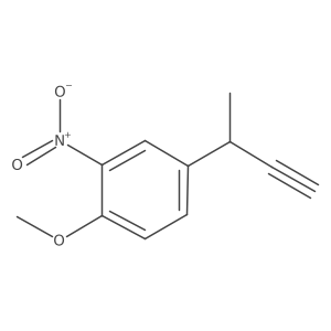 4-(But-3-yn-2-yl)-1-methoxy-2-nitrobenzene Structure