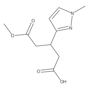 5-methoxy-3-(1-methyl-1H-pyrazol-3-yl)-5-oxopentanoic acid结构式
