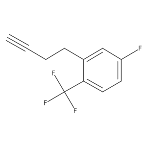2-(But-3-yn-1-yl)-4-fluoro-1-(trifluoromethyl)benzene结构式