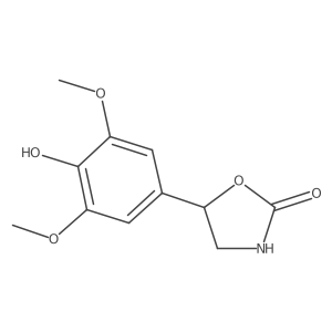 5-(4-Hydroxy-3,5-dimethoxyphenyl)-1,3-oxazolidin-2-one Structure
