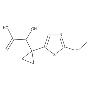 2-Hydroxy-2-[1-(2-methoxy-1,3-thiazol-5-yl)cyclopropyl]acetic acid结构式