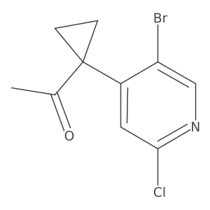1-[1-(5-Bromo-2-chloropyridin-4-yl)cyclopropyl]ethan-1-one结构式