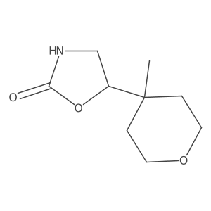 5-(4-Methyloxan-4-yl)-1,3-oxazolidin-2-one结构式