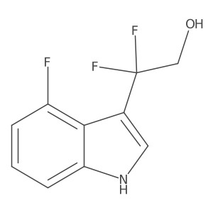 2,2-difluoro-2-(4-fluoro-1H-indol-3-yl)ethan-1-ol结构式
