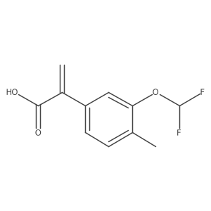 2-[3-(Difluoromethoxy)-4-methylphenyl]prop-2-enoic acid结构式