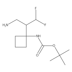tert-butyl N-[1-(3-amino-1,1-difluoropropan-2-yl)cyclobutyl]carbamate Structure