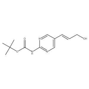 tert-butyl N-[5-(3-hydroxyprop-1-en-1-yl)pyrimidin-2-yl]carbamate结构式