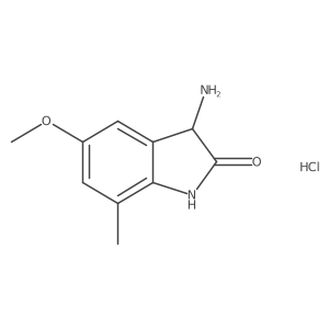 3-Amino-5-methoxy-7-methyl-1,3-dihydroindol-2-one;hydrochloride Structure