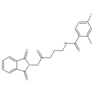 1,3-dioxo-2,3-dihydro-1H-isoindol-2-yl 4-[(2,4-difluorophenyl)formamido]butanoate Structure