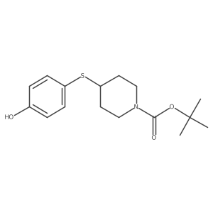 1-tert-Butoxycarbonyl-4-[(4-hydroxyphenyl)sulfanyl]piperidine Structure