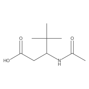 (3R)-3-acetamido-4,4-dimethylpentanoic acid结构式