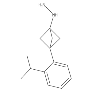 [3-(2-Propan-2-ylphenyl)-1-bicyclo[1.1.1]pentanyl]hydrazine结构式