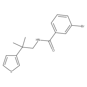 3-bromo-N-(2-methyl-2-(thiophen-3-yl)propyl)benzamide Structure