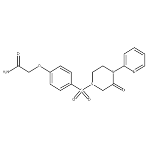 2-(4-((3-Oxo-4-(pyridin-2-yl)piperazin-1-yl)sulfonyl)phenoxy)acetamide Structure