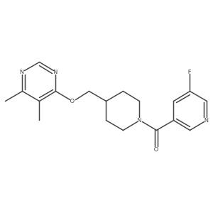 (4-(((5,6-Dimethylpyrimidin-4-yl)oxy)methyl)piperidin-1-yl)(5-fluoropyridin-3-yl)methanone Structure
