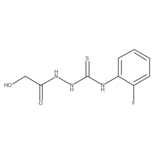 N-{[(2-fluorophenyl)carbamothioyl]amino}-2-hydroxyacetamide Structure