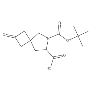 6-(tert-Butoxycarbonyl)-2-oxo-6-azaspiro[3.4]octane-7-carboxylic acid结构式