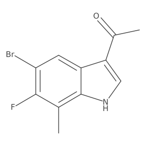 1-(5-Bromo-6-fluoro-7-methyl-1H-indol-3-yl)ethanone结构式