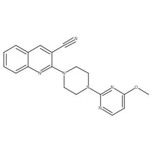2-[4-(4-Methoxypyrimidin-2-yl)piperazin-1-yl]quinoline-3-carbonitrile Structure