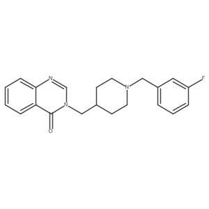 3-({1-[(3-Fluorophenyl)methyl]piperidin-4-yl}methyl)-3,4-dihydroquinazolin-4-one Structure