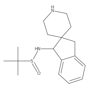 N-(1,3-Dihydrospiro[indene-2,4'-piperidin]-1-yl)-2-methylpropane-2-sulfinamide Structure
