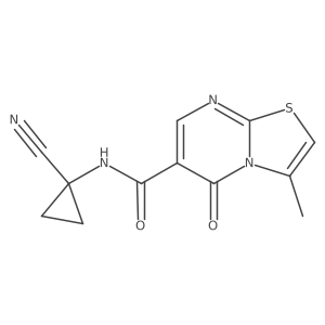 N-(1-Cyanocyclopropyl)-3-methyl-5-oxo-[1,3]thiazolo[3,2-a]pyrimidine-6-carboxamide结构式