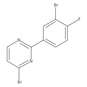 4-Bromo-2-(3-bromo-4-fluorophenyl)pyrimidine Structure