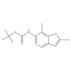 tert-butyl N-(2,7-dichloro-1,3-benzothiazol-6-yl)carbamate结构式