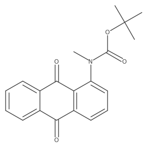 tert-butyl N-(9,10-dioxo-1-anthryl)-N-methyl-carbamate结构式
