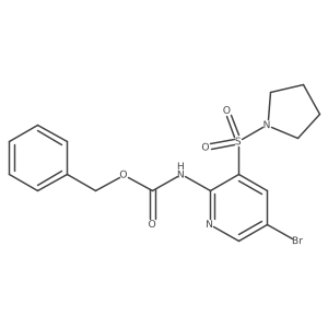 benzyl N-[5-bromo-3-(pyrrolidine-1-sulfonyl)pyridin-2-yl]carbamate Structure