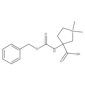 3-{[(Benzyloxy)carbonyl]amino}-1,1-dimethylsilolane-3-carboxylic acid结构式